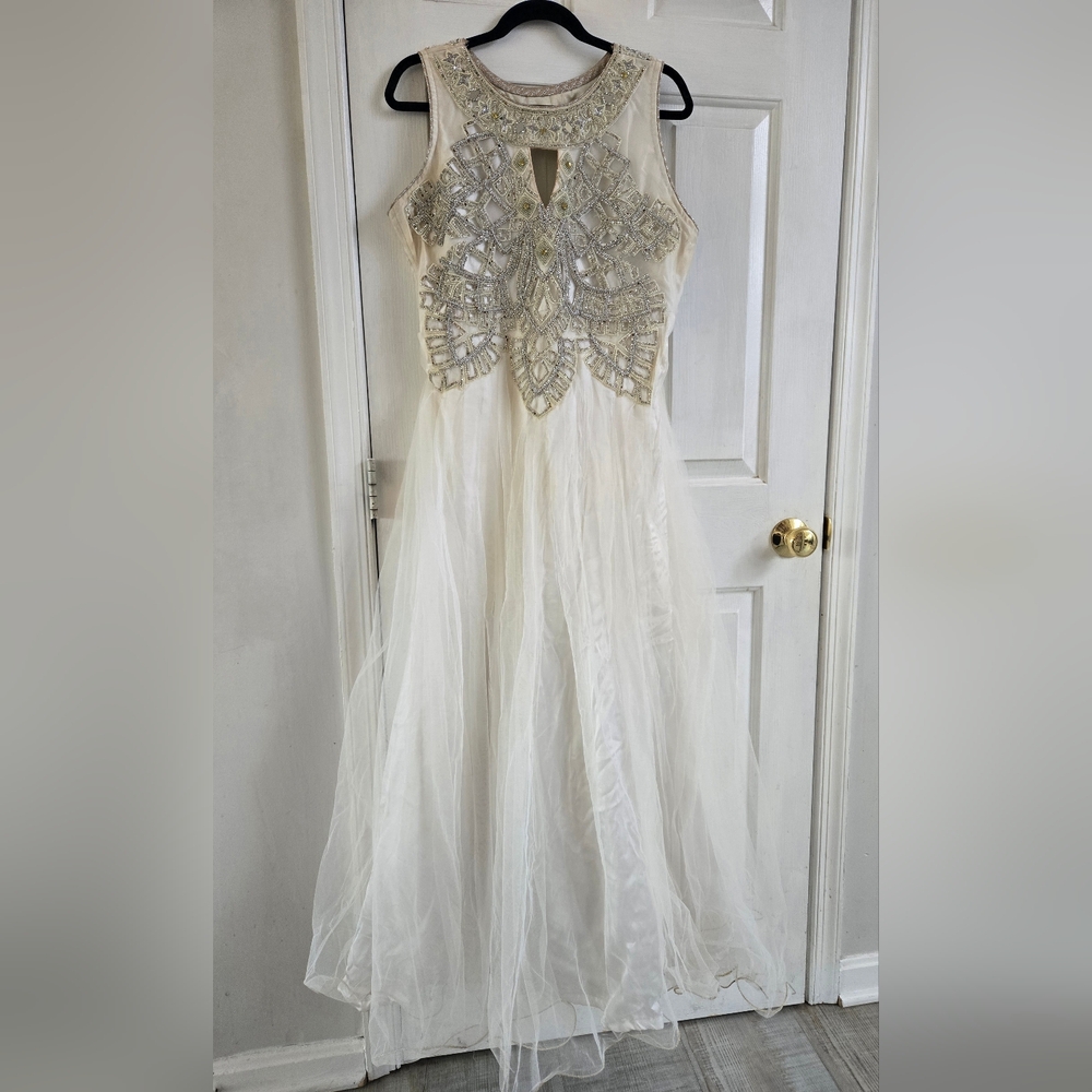 Indian Pakistani Suit Salwar Kameez White Heavy Work Wedding